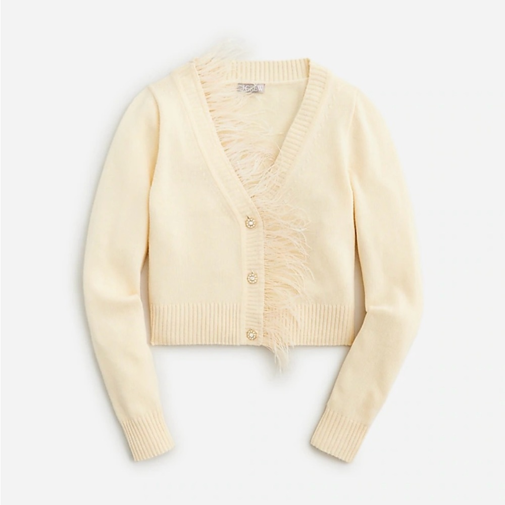 J.Crew Cashmere Feather Cardigan